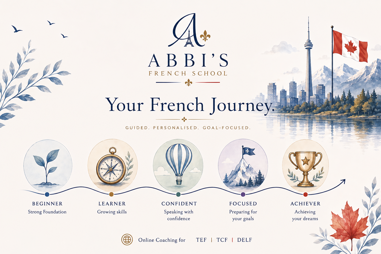 Abbi's French School — your French journey from beginner to achiever, online coaching for TEF, TCF and DELF