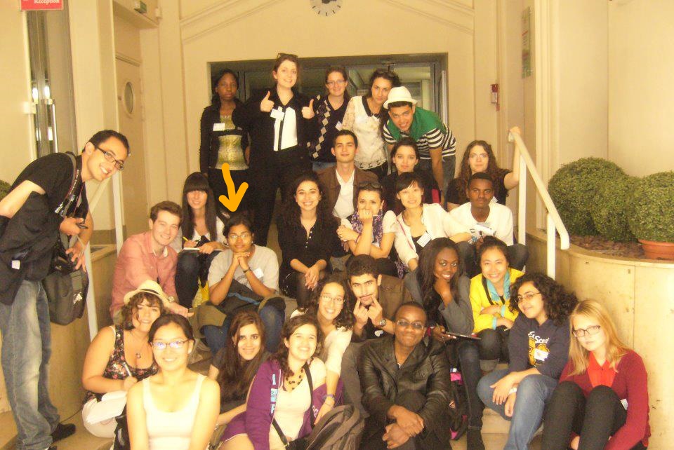 Abbi with the Allons en France 2012 group in Paris